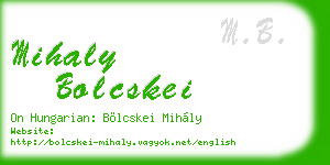 mihaly bolcskei business card