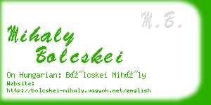 mihaly bolcskei business card